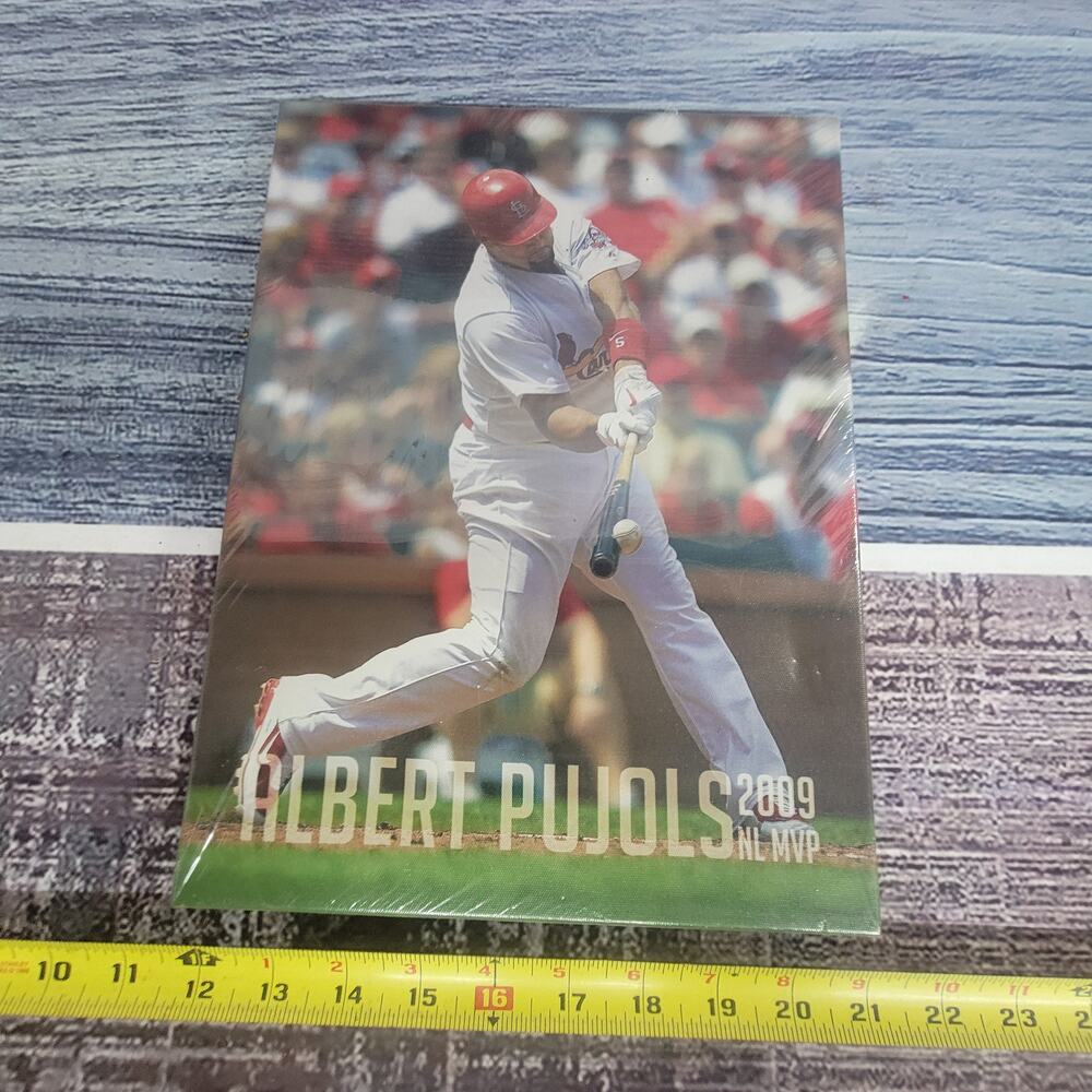 Albert Pujols St. Louis Cardinals Canvas Print 2009 NL MVP  In Shrink wrap 12x9